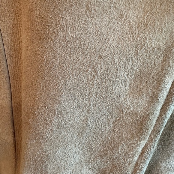 Vintage Suede Button Front Coat Fur Collar - Picture 7 of 8